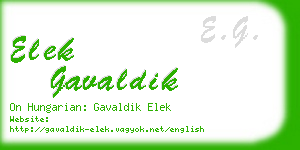 elek gavaldik business card